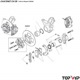 Disque de frein avant droit gauche nu Coram Chatenet ch 26 pièces mini car sans permis