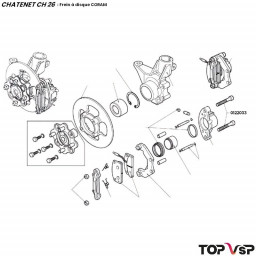 Vis de fixation d'étrier de frein Coram Chatenet ch 26 pièces détachées auto sans permis