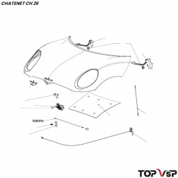 Tige de capot Chatenet ch 26 à Sporteevo ch 39 - 0126194