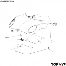 Gâche de capot Chatenet ch 26 à Sporteevo ch 39 - 0226143