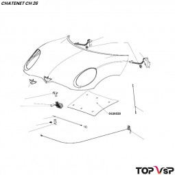 Ecran insonorisant de sous capot Chatenet ch 26 à Sporteevo ch 39 - 0426020