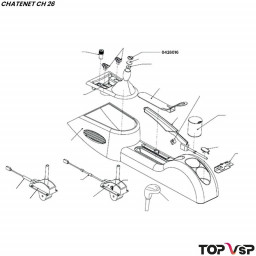 Cabochon de levier de vitesses Chatenet ch 26 à Sporteevo ch 39 - 0426016