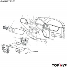 Platine de chauffage sans clim Chatenet ch 26 à Sporteevo ch 39 - 0326015