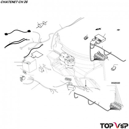 Kit électronique d'interface ce bouton warning Chatenet ch 26 à Sporteevo ch 39 - 0026020