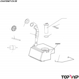 Réservoir à gasoil complet avec jauge Chatenet ch 26 à Sporteevo ch 39 - 0326017