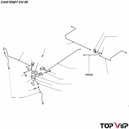 Tuyau flexible de frein arrière Chatenet ch 26 magasin pièces détachées vsp car