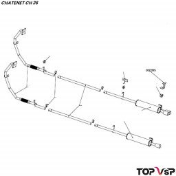 Support silencieux d'échappement double Chatenet ch 26 magasin pièces vsp car