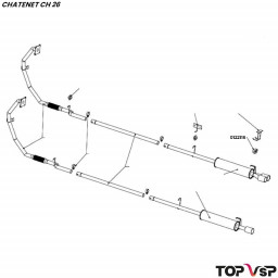 Silent bloc d'échappement Chatenet ch 26 pièces mini vsp