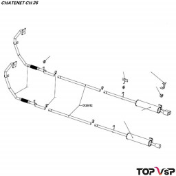 Tube central d'échappement Chatenet ch 26-30 à Sporteevo ch 39 - 0126112