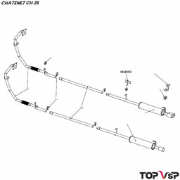 Support d'échappement simple Chatenet ch 26 à Sporteevo ch 39 - 0126153