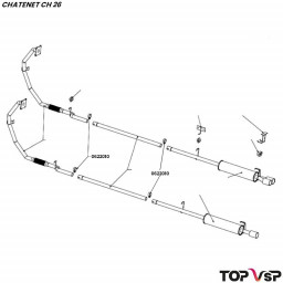 Collier d'échappement Chatenet ch 26 pièces détachées pour petite auto sans permis