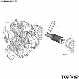 Valve d'aspiration de filtre à air Chatenet ch 26 à Sporteevo ch 39 - 0117007