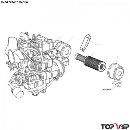 Valve d'aspiration de filtre à air Chatenet ch 26 à Sporteevo ch 39 - 0117007