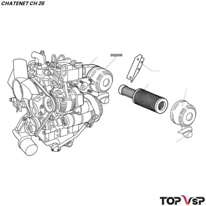 Boîtier filtre à air complet pour Yanmar 2tne68 Chatenet ch 26 à Sporteevo ch 39 - 0123011