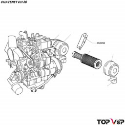 Support de filtre à air Chatenet ch 26 à Sporteevo ch 39 - 0126158