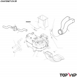 Câble de commande de chauffage Chatenet ch 26 à Sporteevo ch 39 - 0126165