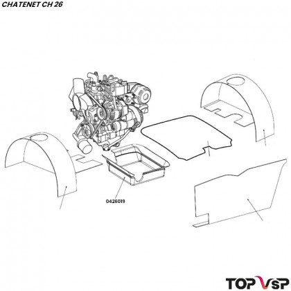 Ecran insonorisant sous moteur 2d Chatenet ch 26 et ch30 à Sporteevo ch 39 - 0426019