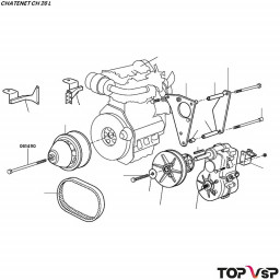 Vis de variateur moteur th brut 10x150 mm Chatenet ch 26 l pièces détachées auto sans permis