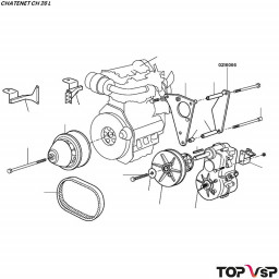 Support moteur boîte de vitesses allégé Chatenet ch 26 l pièce détachée voiture sans permis