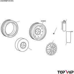 Roue montée pneu Michelin 145/70 r13 avec jante tôle Chatenet ch 26 l pièces détachées sans p