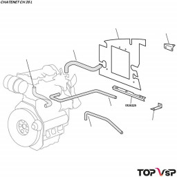 Support inférieur de radiateur Chatenet ch 26 l pièces détachées de véhicules sans permis