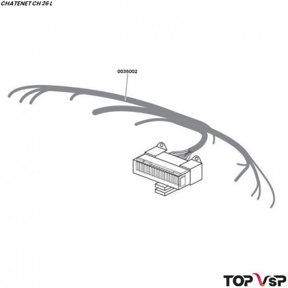 Faisceau avant gauche à module mgsv 4 moteur Lombardini Focs 502 Chatenet ch 26 l - 0036002