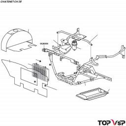 Support de gâche et de radiateur Lombardini 442 dci Chatenet ch 28 - 0128006