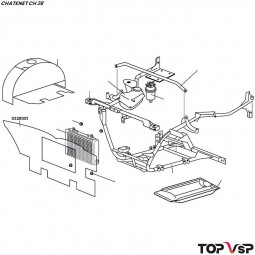 Ecran insonorisant de face avant Lombardini 442 dci Chatenet ch 28 - 0328001
