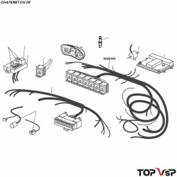 Faisceau d'habitacle diesel module mgsv 4 Chatenet ch 28 pièces détachées vsp mini car