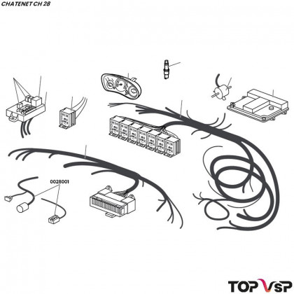 Faisceau moteur à injection Lombardini 442 dci Chatenet ch 28 - 0028001