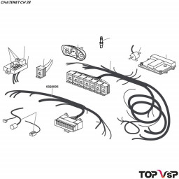 Faisceau fusion avant gauche moteur Lombardini 442 dci Chatenet ch 28 - 0028005