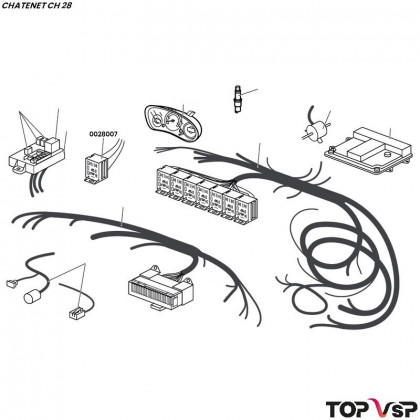 Faisceau option h 20 module mgsv 4 à partir n° châssis 0592 et 0571 Chatenet ch 28 - 0028007