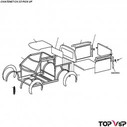 Cache ridelle gauche Chatenet ch 33 Pick up - 0233014