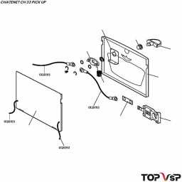 Câble retenue de capot Chatenet ch 33 Pick up pièces détachées de sans permis