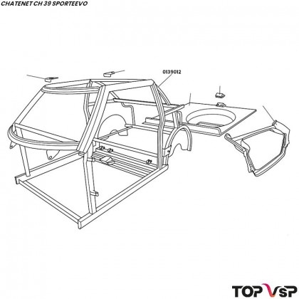 Châssis coque assemblé coupé Chatenet ch 39 Sporteevo - 0139012