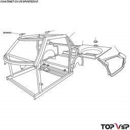 Patte de fixation droite de pare-soleil Chatenet ch 39 Sporteevo - 0139014