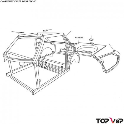 Plancher arrière coupé Chatenet ch 39 Sporteevo - 0239016