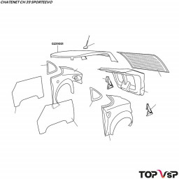 Toit thermoformé coupé en abs brut à peindre Chatenet ch 39 Sporteevo - 0239001