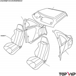 Siège droit réglable Chatenet Sporteevo ch 39 pièces détachées véhicule sans permis d'origine