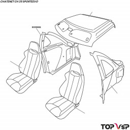 Habillage de coffre coupé arrière droit Chatenet ch 39 Sporteevo - 0339002