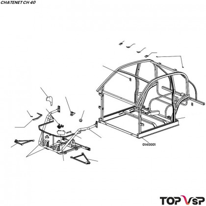 Châssis assemblé Chatenet ch 40 - 0140001