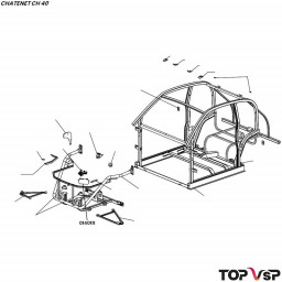 Tôle support bocal lave-glace Chatenet ch 40 et 46 - 0140111