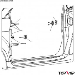 Chape d'arrêt de porte droit gauche Chatenet ch 40 et 46 - 0140042
