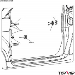 Arrêt de porte droit gauche  Chatenet ch 40 pièces détachées vsp sans permis