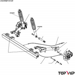 Amortisseur arrière pour bras Chatenet ch 40 pièce détachée véhicule sans permis