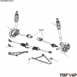 Cardan avec clips droit gauche Chatenet ch 40 - 0140095