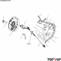 Soufflet de direction supérieur Chatenet ch 40 magasin pièces détachées vsp