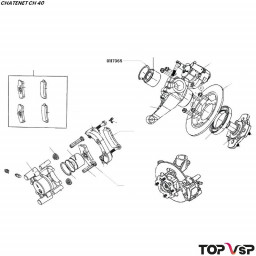 Circlips de moyeu de roue avant Kailing Chatenet ch 40 pièces détachées vsp mini car