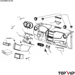 Bouton de centralisation Chatenet ch 40 et 46 - 0340012