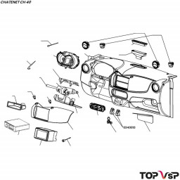 Bouton de lève-vitre Chatenet ch 40 et 46 - 0340013